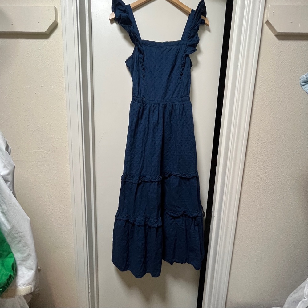 Universal Thread Navy Flutter Sleeve Maxi Dress Size M